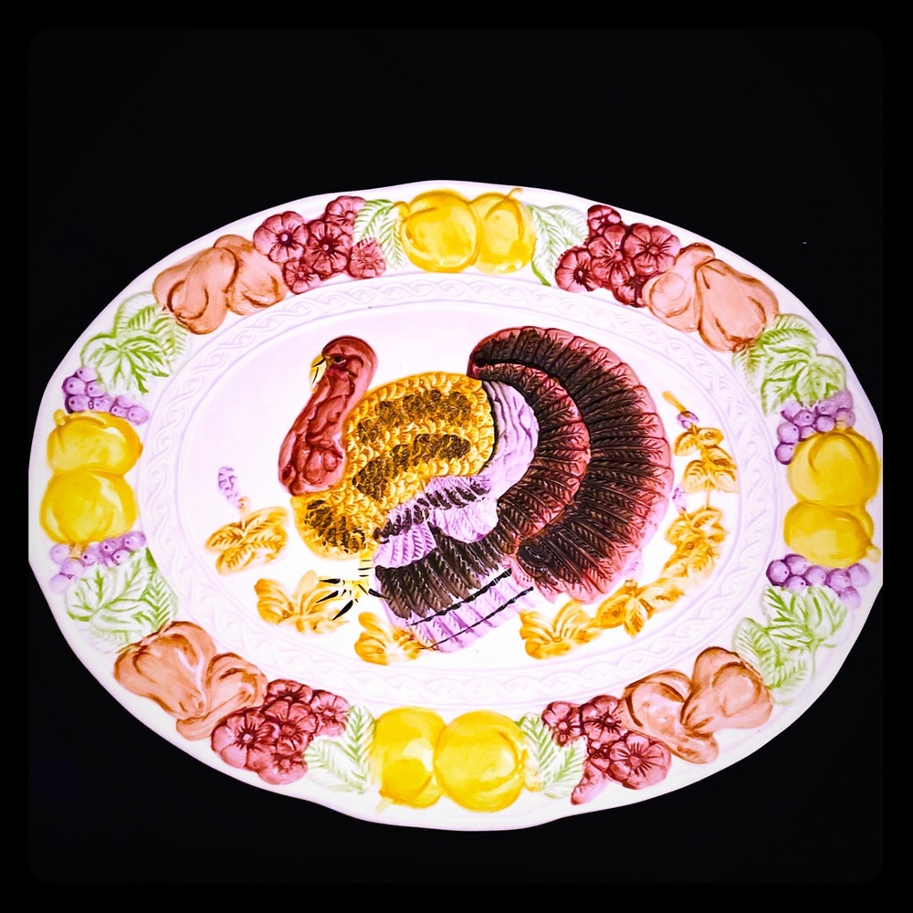 Vintage Brinn’s Large Raised Painted Tray